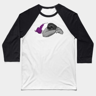 Asexual Pride Sloth Baseball T-Shirt